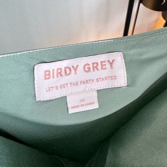 Elegant Satin Slip Dress in Light Green - Picture 3 of 4